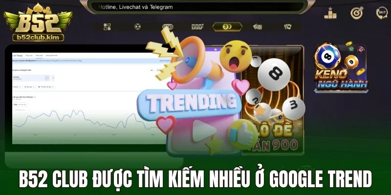 B52 Club được tìm kiếm nhiều ở Google Trend