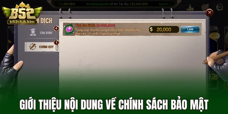 Giới thiệu nội dung về chính sách bảo mật