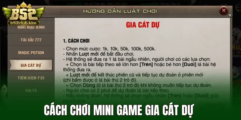 Cách chơi mini game Gia Cát Dự 