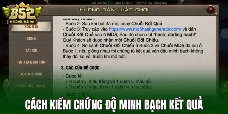 Cách kiểm chứng độ minh bạch kết quả