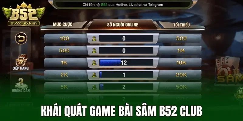 Khái quát game bài sâm B52 Club