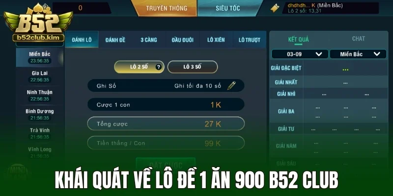 Khái quát về lô đề 1 ăn 900 B52 Club