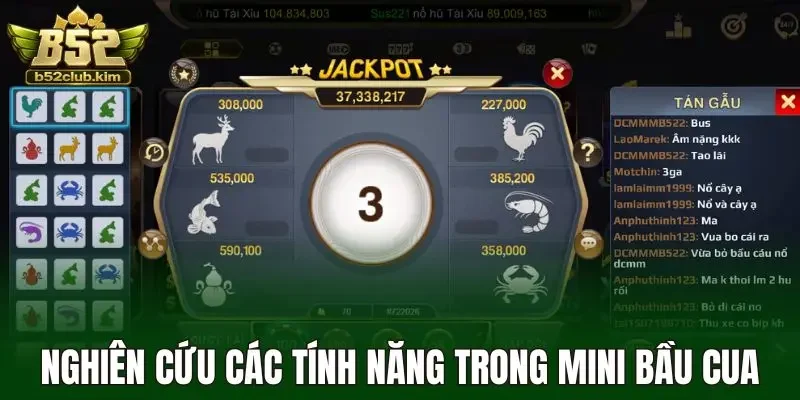 Nghiên cứu các tính năng trong mini bầu cua