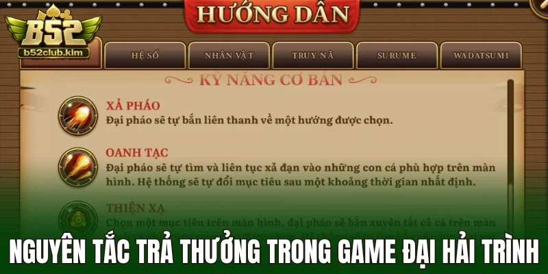 Nguyên tắc trả thưởng trong game đại hải trình